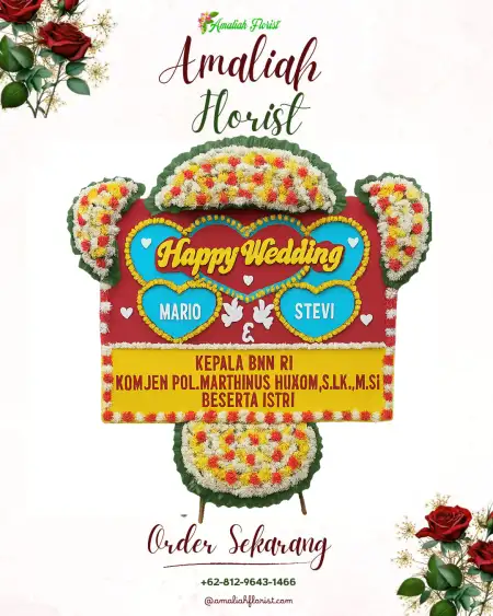 Papan Bunga Pernikahan Manjahlega